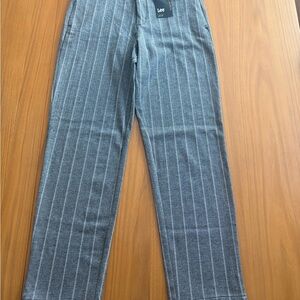 New Lee Charcoal Herringbone Trousers
